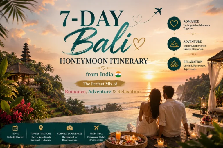 7 Day Bali Honeymoon Itinerary from India