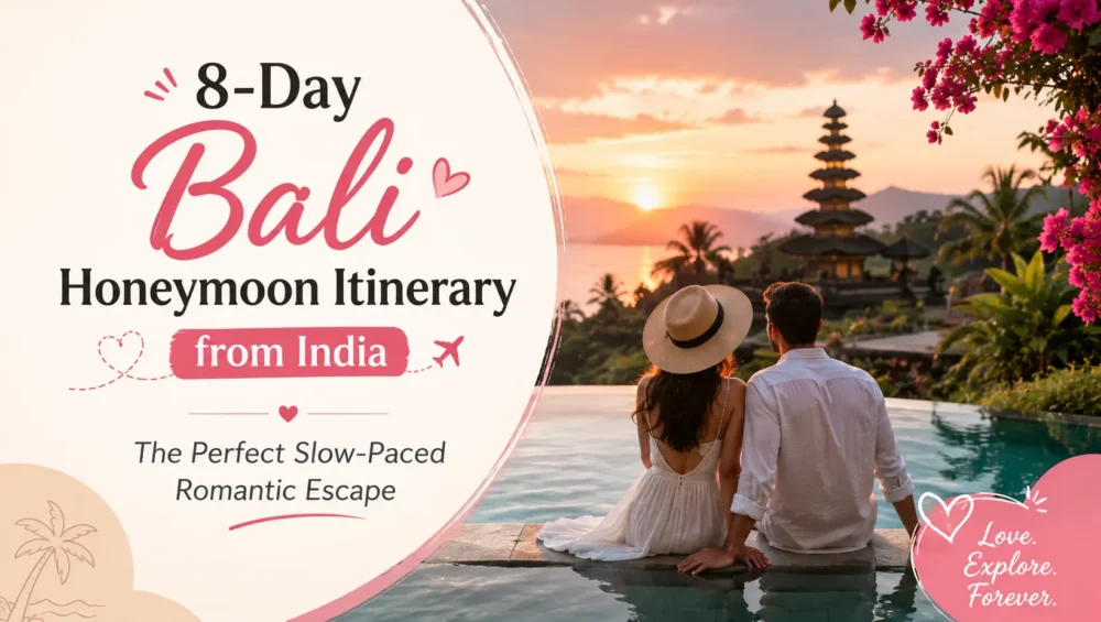8-Day Bali Honeymoon Itinerary from India: More Romance, Less Rush 19 8-Day Bali Honeymoon Itinerary from India The Perfect Slow-Paced Romantic Escape