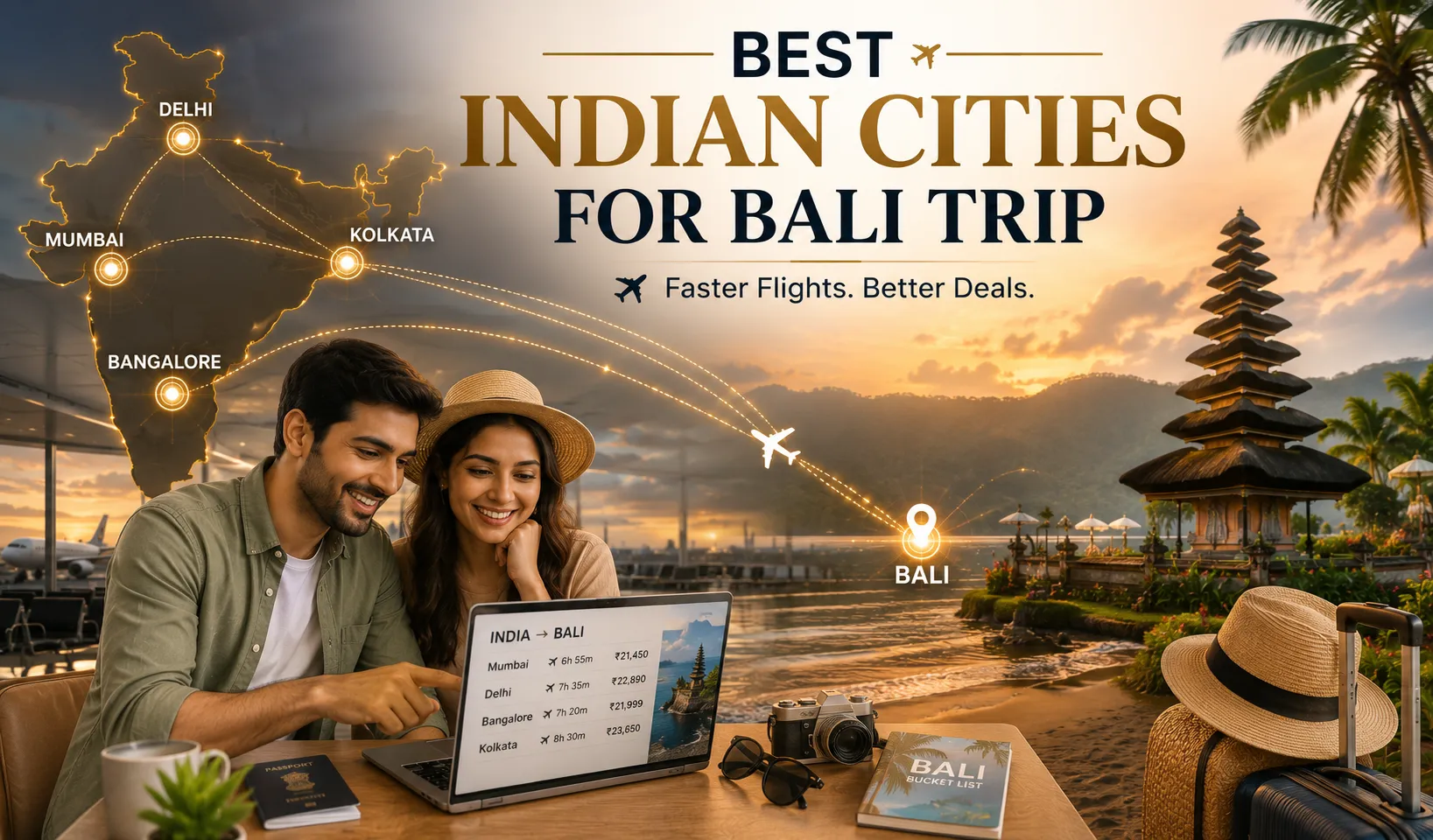 Blogs 13 Best Indian Cities to Fly from for a Bali Couple Trip