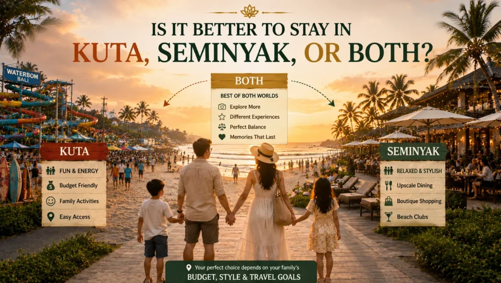 How to Choose the Right South Bali Base for Your Family Vacation 23 Kuta vs Seminyak Which Area Makes More Sense for Families